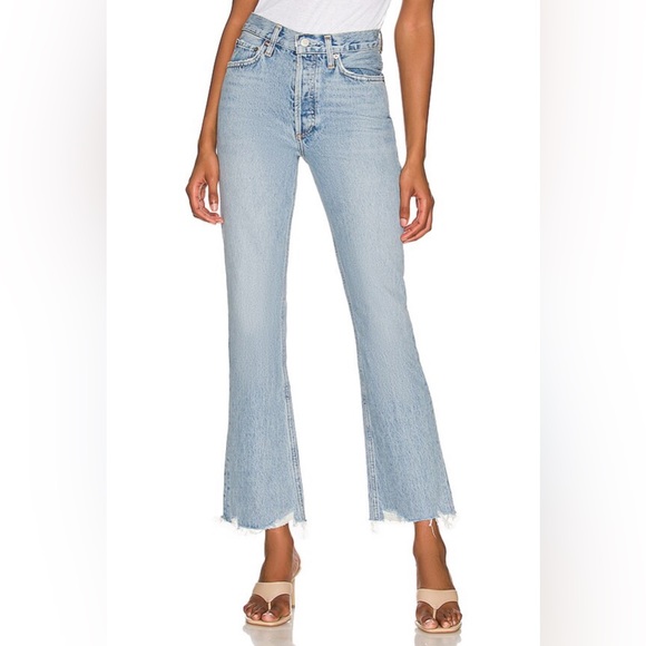 Agolde Mid Rise Relaxed Bootcut Jeans - Organic Cotton Denim